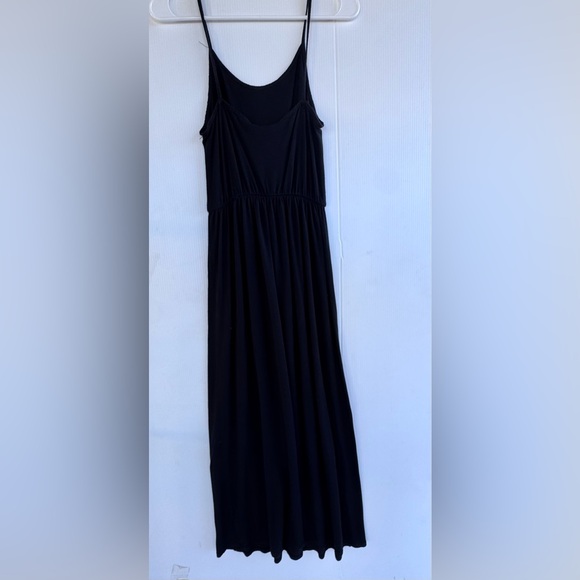 H&M Divided Black Maxi Dress Spaghetti Strap Elastic Waist Flowy Sz S GREAT - Picture 16 of 16